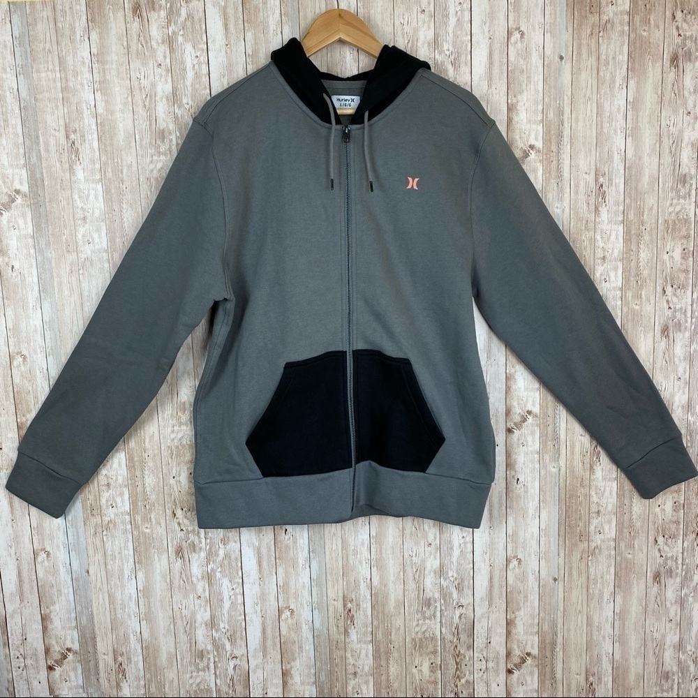 Hurley Long Sleeve Full Zip Hoodie Size Large